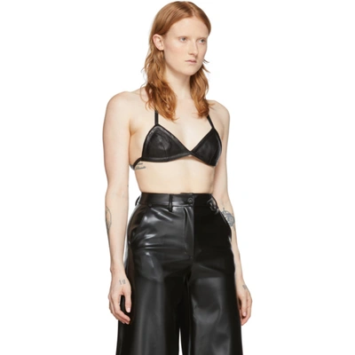 Shop Off-white Black 90s Leather Bra