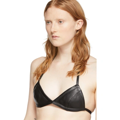 Shop Off-white Black 90s Leather Bra