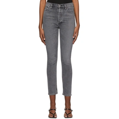 Shop Goldsign Grey 'the High-rise Slim' Jeans In Formby