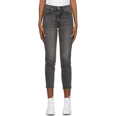 Shop Levi's Grey Wedgie Fit Ankle Jeans In Better Weat