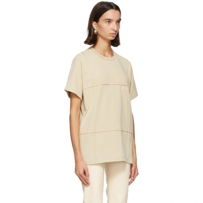 Shop Jacquemus Beige 'le T-shirt Carro' T-shirt In Dark Beige