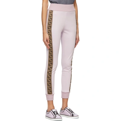 Shop Fendi Pink Forever  Stripe Lounge Pants In F1b62 Xylo