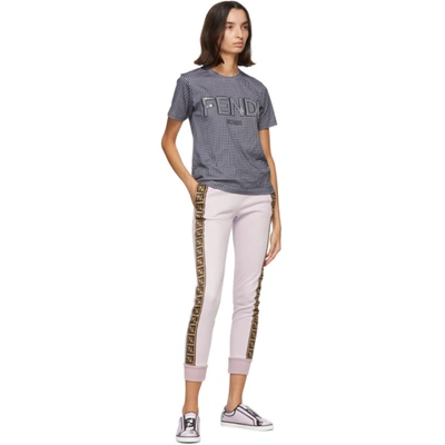 Shop Fendi Pink Forever  Stripe Lounge Pants In F1b62 Xylo