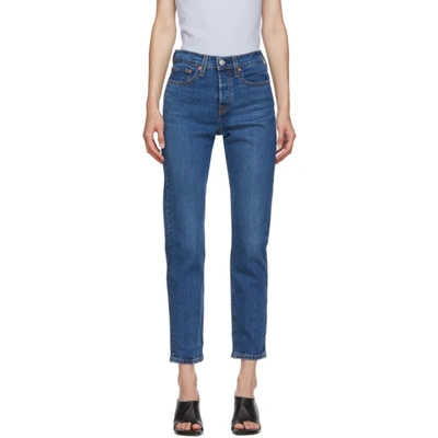 Shop Levi's Blue Wedgie Fit Ankle Jeans In Charleston