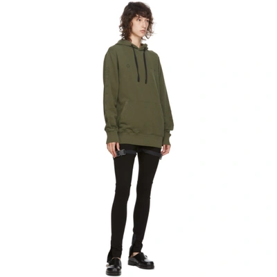 Shop Alyx Khaki Double Logo Hoodie In Grn0009 For