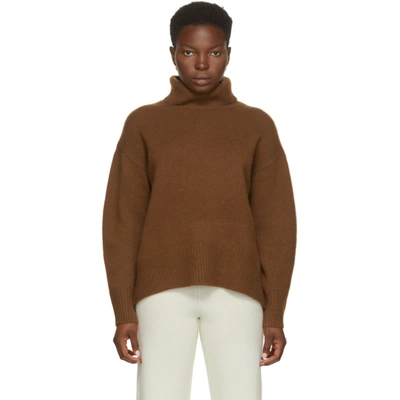 Shop Arch4 Brown Cashmere World's End Turtleneck In Mahogany
