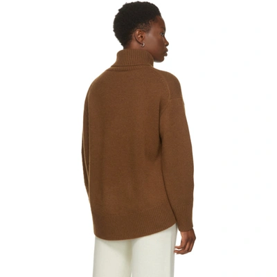 Shop Arch4 Brown Cashmere World's End Turtleneck In Mahogany