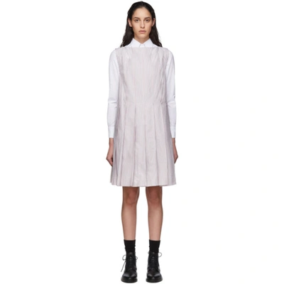 Shop Thom Browne Multicolor Oxford University Stripe Dress In 960 Rwbwht