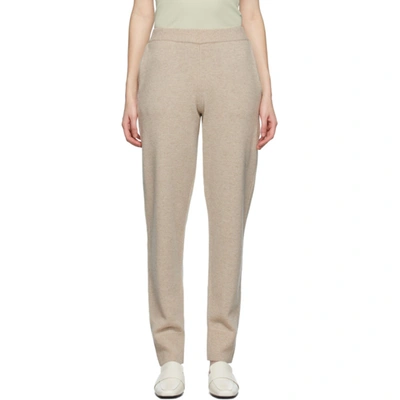 Shop Joseph Beige Oversized Knit Lounge Pants In 0295 Linen