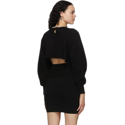 Shop Alexander Wang Black Pearl Necklace Sweater In 001 Black