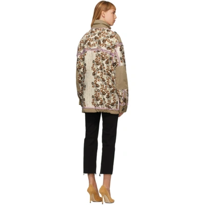 Shop Dsquared2 Tan Flower Print Jacket In 961 Mix
