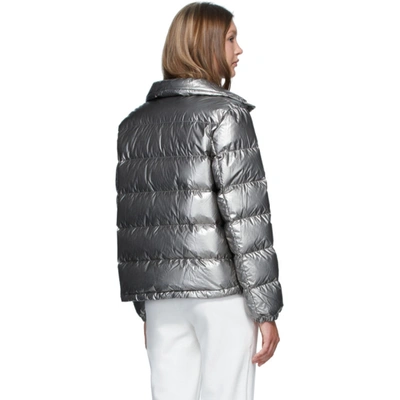 Shop Moncler Silver Gris Jacket In 920 Silver