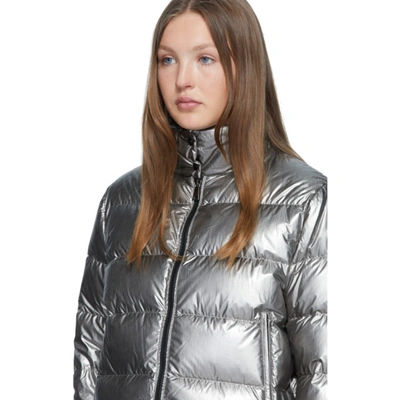 Shop Moncler Silver Gris Jacket In 920 Silver