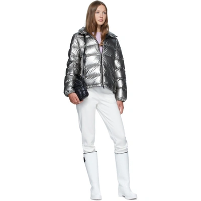 Shop Moncler Silver Gris Jacket In 920 Silver