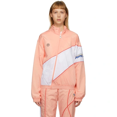 Shop Martine Rose Ssense Exclusive Pink Twist Track Jacket In Lt Pink