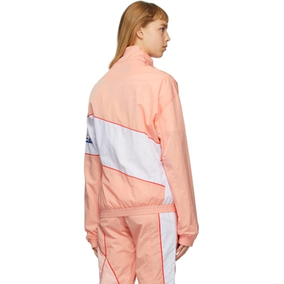 Shop Martine Rose Ssense Exclusive Pink Twist Track Jacket In Lt Pink