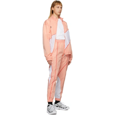 MARTINE ROSE SSENSE 独家发售粉色扭褶运动夹克