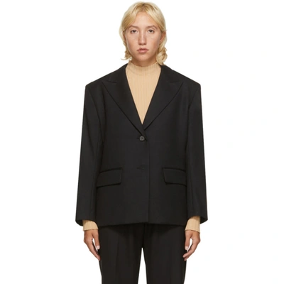 Shop Arch The Black Wool Boxy Blazer