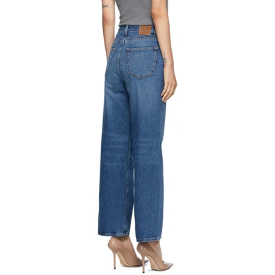 Shop Totême Blue Flair Jeans In 405 Washed