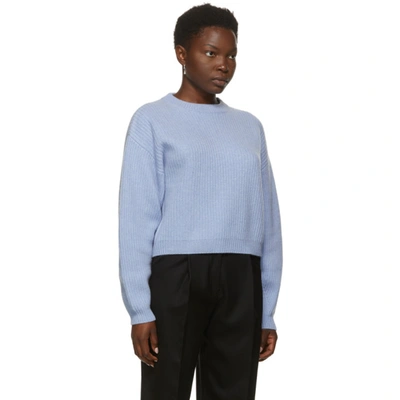 Shop Arch4 Blue Cashmere Eaton Crewneck Sweater In Cornflower