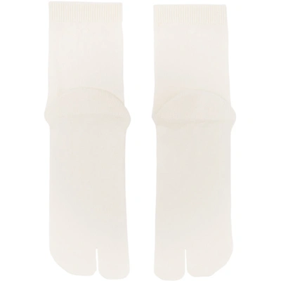 Shop Maison Margiela Off-white Tabi Socks In 101 Off Whi