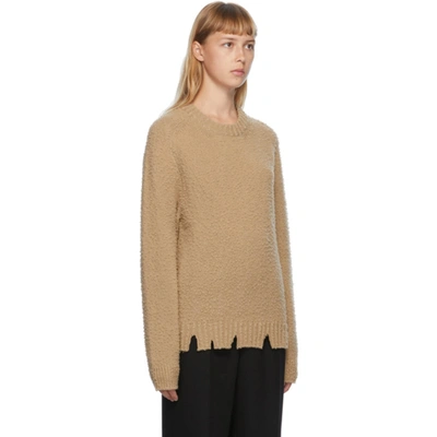 Shop Maison Margiela Tan Pilled Gauge Sweater In 113m Camel