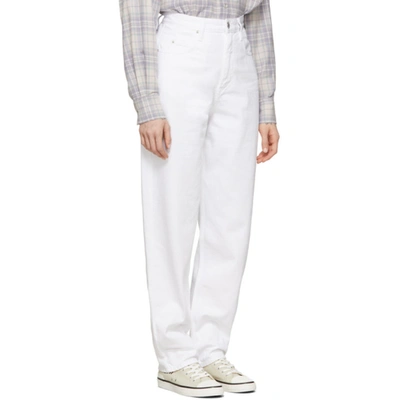 Shop Isabel Marant Étoile White Corsy Jeans In 20wh White