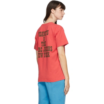 Shop Marc Jacobs Red Peanuts Edition Snoopy T-shirt In Washed Red