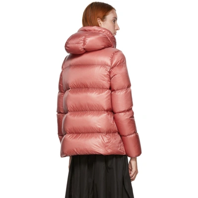 Shop Moncler Pink Down Serrite Jacket In 544 Dark Ro
