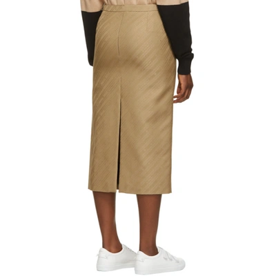 Shop Givenchy Beige Jacquard Tubino Skirt In 250 Nude