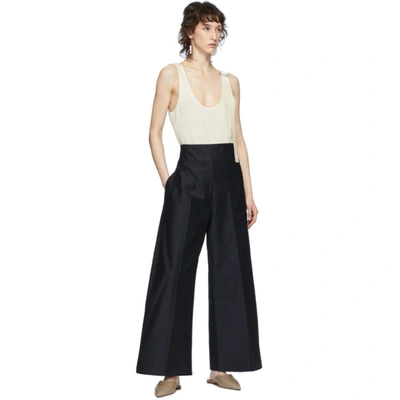 Shop Jil Sander Navy Sailor Trousers In 401 Navy