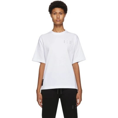 Shop Mcq By Alexander Mcqueen White Jack Branded Relaxed T-shirt In 9000 Opwhi