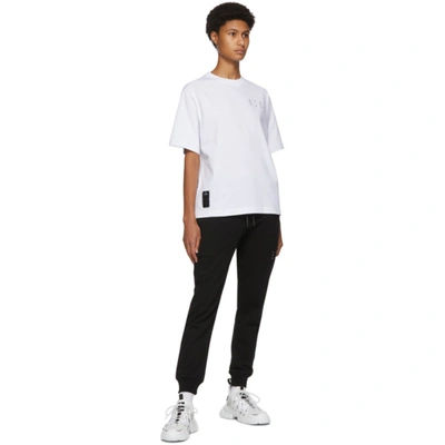 Shop Mcq By Alexander Mcqueen White Jack Branded Relaxed T-shirt In 9000 Opwhi