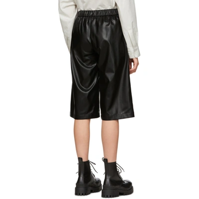 Shop Aeron Ssense Exclusive Black Faux-leather Helen Shorts In 002 Black