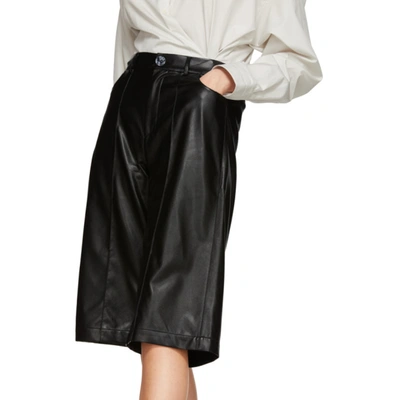 Shop Aeron Ssense Exclusive Black Faux-leather Helen Shorts In 002 Black