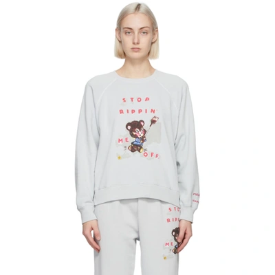 Shop Marc Jacobs Grey Magda Archer Edition 'stop Ripping Me Off' Sweatshirt In 035 Grey