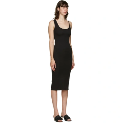Shop Christopher Esber Ssense Exclusive Black Asymmetric Strap Midi Dress