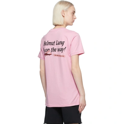 Shop Helmut Lang Pink Saintwoods Edition 'heads Up' T-shirt In Grasse Rose