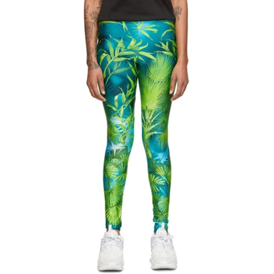 Versace Jungle Print leggings in Green