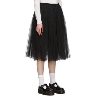 Shop Comme Des Garçons Comme Des Garçons Black Tulle Skirt In 1 Black