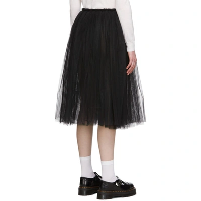 Shop Comme Des Garçons Comme Des Garçons Black Tulle Skirt In 1 Black