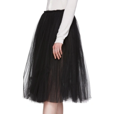 Shop Comme Des Garçons Comme Des Garçons Black Tulle Skirt In 1 Black