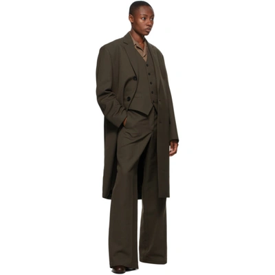Shop Lemaire Brown Wool Vest In 487 Dark Br