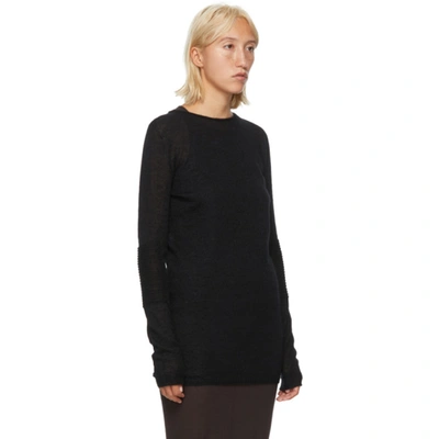 Shop Rick Owens Black Alpaca Sweater In 09 Black