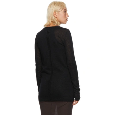 Shop Rick Owens Black Alpaca Sweater In 09 Black