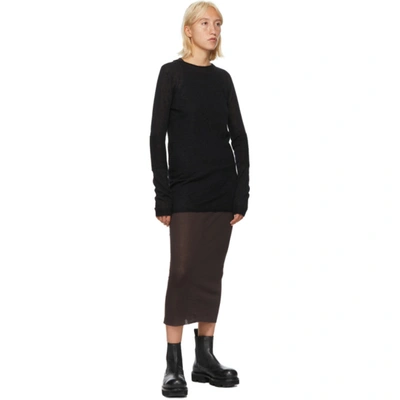 Shop Rick Owens Black Alpaca Sweater In 09 Black