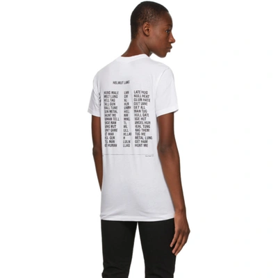 Shop Helmut Lang Ssense Exclusive White 'angel Hum' T-shirt In White/black