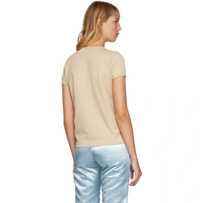 Shop Marc Jacobs Beige Graphic Cap Sleeve T-shirt In 155 Beige