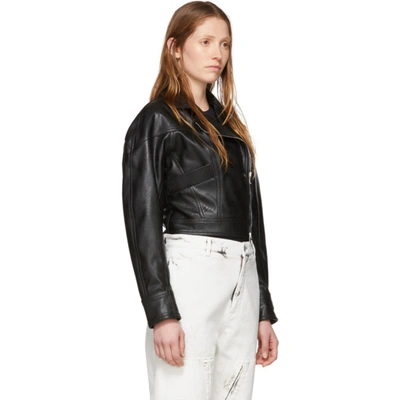 Shop Stella Mccartney Black Alter Leather Biker Jacket In 1000 Black