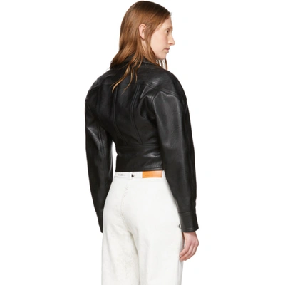 Shop Stella Mccartney Black Alter Leather Biker Jacket In 1000 Black